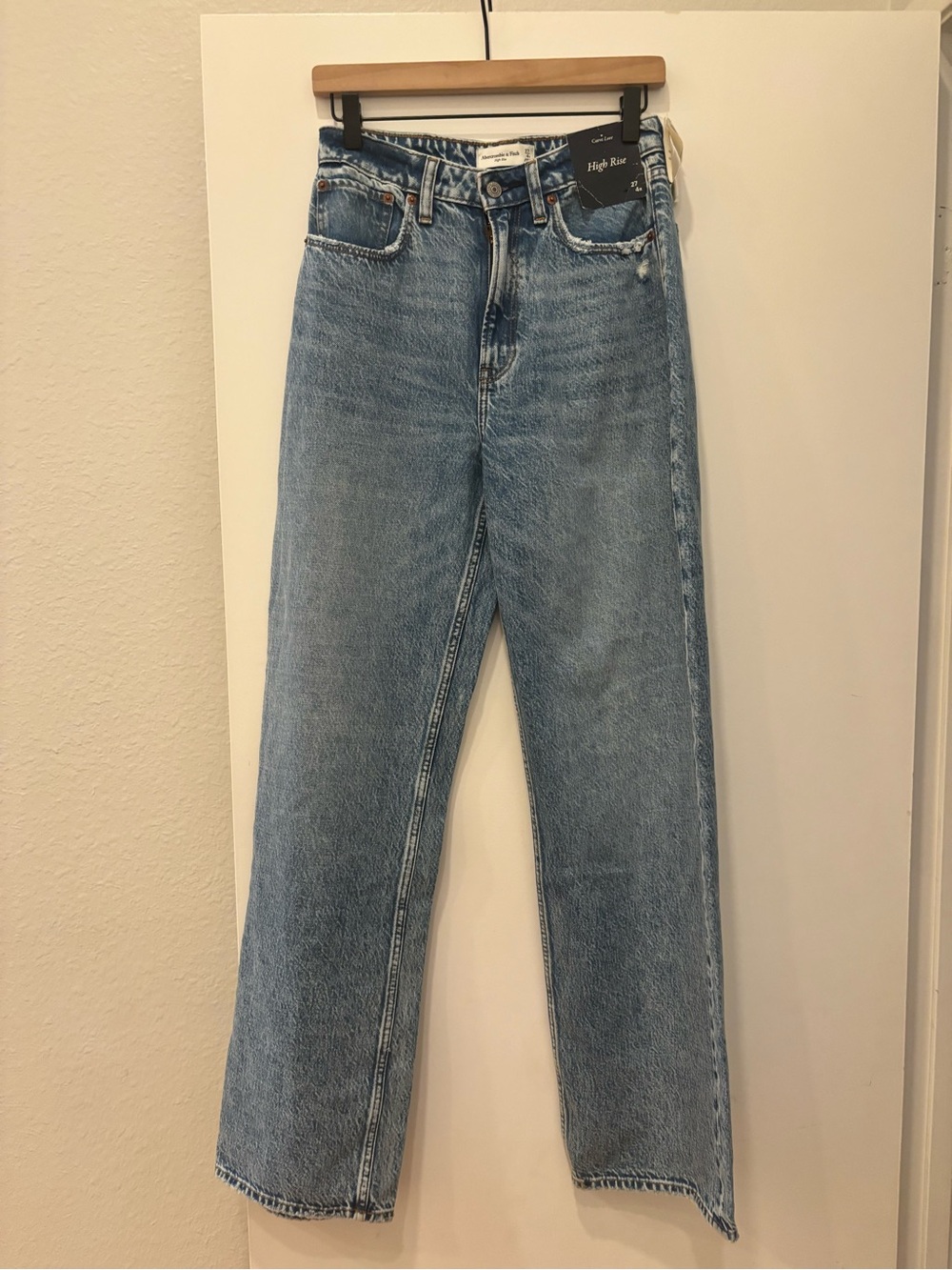 NWT Abercrombie & Fitch High Rise Curve Love Jeans 90s Y2K baggy oversized Y2K